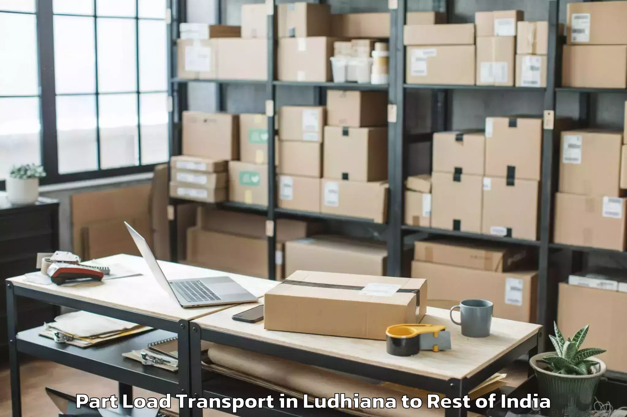 Top Ludhiana to Pangin Part Load Transport Available